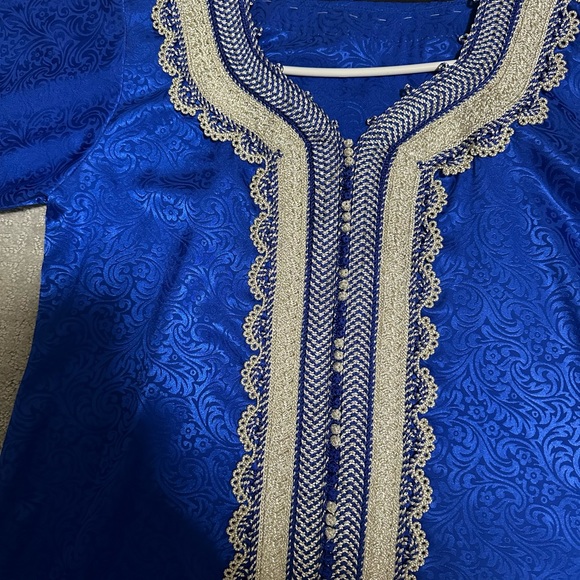 Blue moroccan authentic dress (quftan) custom made - Picture 3 of 7